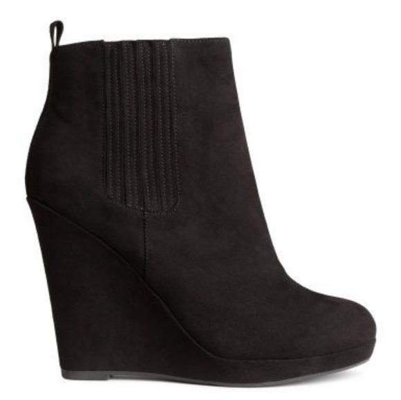H&M Suede Wedge Boot Size 6 - Picture 1 of 4